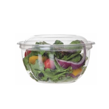 Saladeira com Tampa em PLA transparente 530ml 18oz 150un