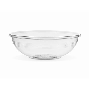 Saladeira PLA Transparente Redonda 700ml 185/80x65mm Vegware 4x75 un