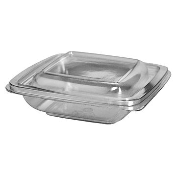 Saladeira Plstico Quadrada 250ml 140x140x35mm RPET Transparente 400un