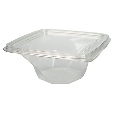 Tampa Plstico RPET Rasa para Saladeira Twirl 500/750ml 160x160x0mm 400un