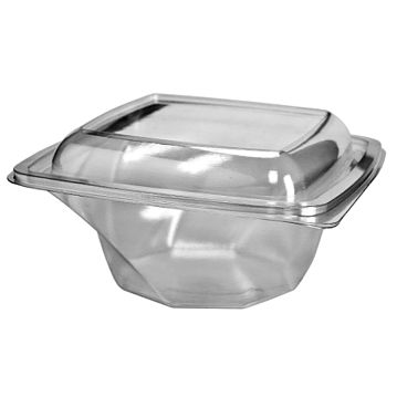 Tampa Plstico RPET Alta para Saladeira Twirl 750ml 160x160x20mm 400un
