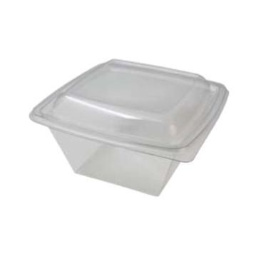 Tampa Plstico RPET Alta para Saladeira Clear 750ml 160x160x20mm 400un