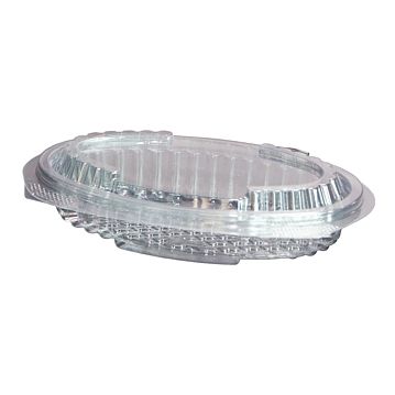 Saladeira Plstico Oval 250g 180x120x40mm RPET Tampa Normal 400un