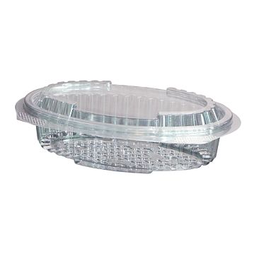 Saladeira Plstico Oval 375g 180x120x50mm RPET Tampa Normal 400un