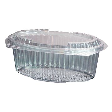 Saladeira Plstico Oval 1000g 215x137x85mm PP Tampa Normal 300un