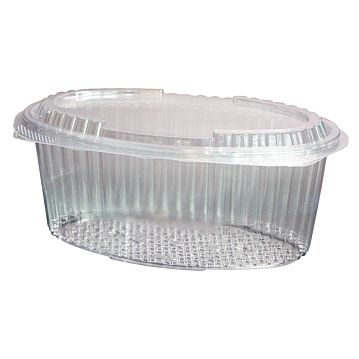 Saladeira Plstico Oval 2000g 255x162x105mm PP Tampa Normal 250un