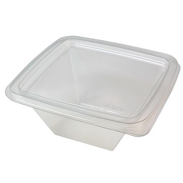 Saladeira Plstico Clear 375ml 140x140x60mm RPET transparente 400 un