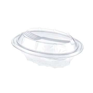 Saladeira Plstico Oval 370ml 190x119x60mm PET 400 un