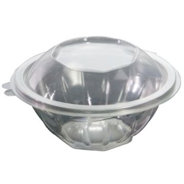 Saladeira Plstico Redonda 500ml 155x155x66+27mm PP com tampa 300un