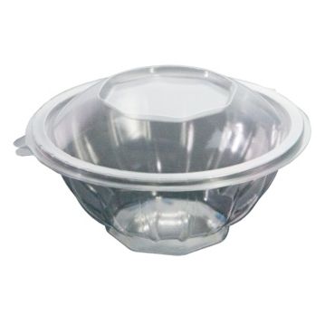 Saladeira Plstico Redonda 750ml 168x168x73+24mm PP com tampa 300un