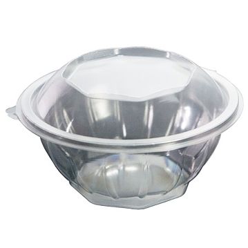 Saladeira Plstico Redonda 1000ml 182x182x76+29mm PP com tampa 300un