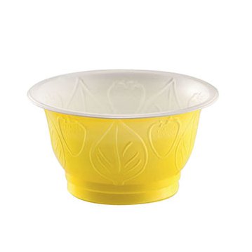 Taa de Plstico Bicolor 75x40mm 80ml Amarelo Caixa 14x100