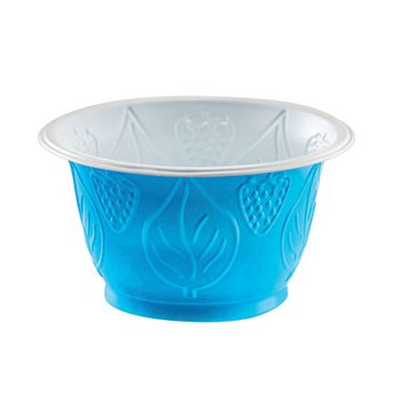 Taa de Plstico Bicolor 80x45mm 100ml Azul Caixa 12x100