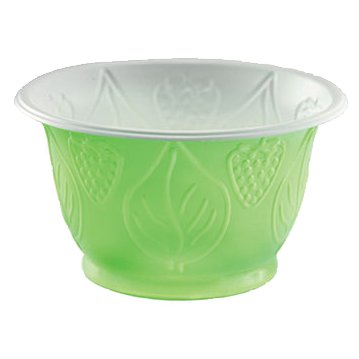 Taa de Plstico Bicolor 85x48mm 130ml Verde Caixa 12x100