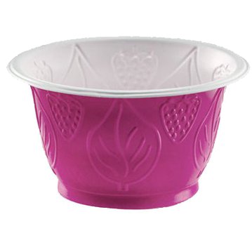 Taa de Plstico Bicolor 98x55mm 200ml Violeta Caixa 10x100