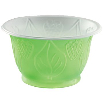 Taa de Plstico Bicolor 124x65mm 450ml Verde Caixa 900