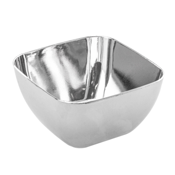 Tigela Quadrada Degustao Metalizado Prateado 60ml 57x57x32mm 10x50 un
