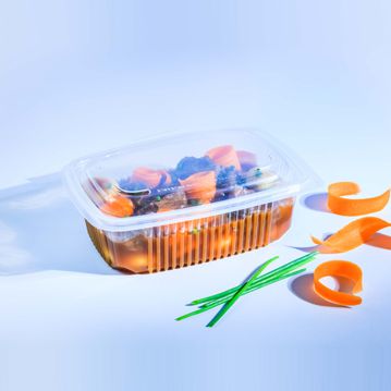 Contentor para Micro-ondas Rectangular OK1252 Transl�cido 1220ml 223x150x75mm 390 un