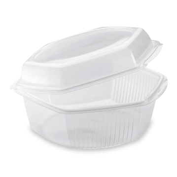 Contentor para Micro-ondas Hexagonal ATP1500 Transl�cido 1000ml 218x205x98mm 150 un