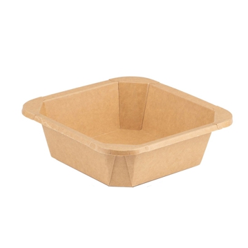 Recipiente Kraft+PE Quadrado Multiusos 152x152x45mm 6x50 un