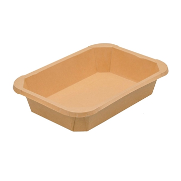 Recipiente Kraft+PE Retangular Multiusos 216x154x40mm 6x50 un