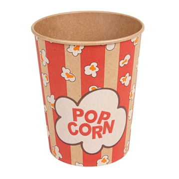 Copo em Cartolina Kraft para Pipocas 960ml 32oz 10x50un