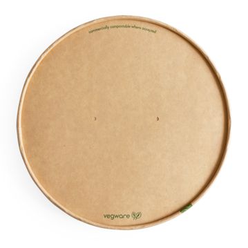 Tampa Kraft para Contentor Redondo Vegware 185x16mm 6x50 un