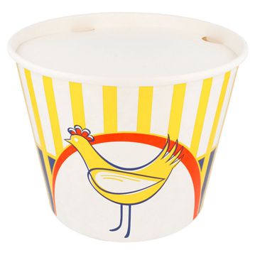 Copo em Cartolina Branco+PE para Frango ou Semelhantes 4500ml 3x40 un