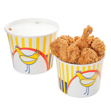 Copo em Cartolina Branco+PE para Frango ou Semelhantes 5100ml 6x40 un