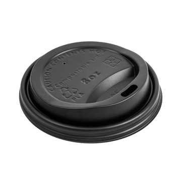 Tampa Plstico Preta para Copos 8oz Caixa 1000un