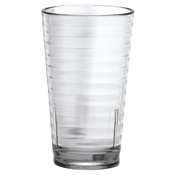 Copo em Policarbonato Transparente Relevo 400ml 80x135mm 24 un