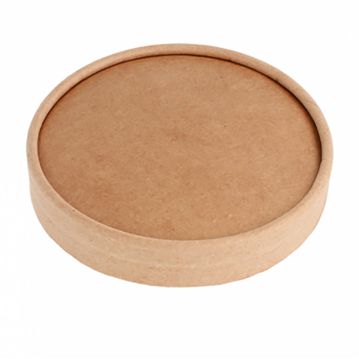 Tampa em Cartolina Kraft 100mm para Copo de Gelado 20x50un