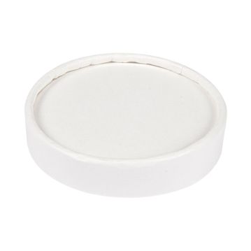 Tapa de cartn Blanco de 77 mm para Tarrinas de helado 20x50 uds