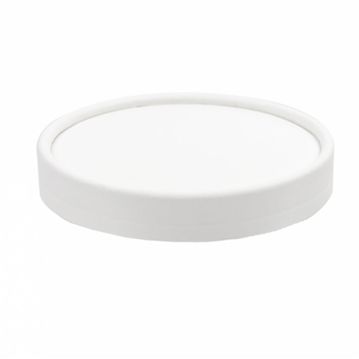 Tampa em Cartolina Branca 85mm para Copo de Gelado 20x50un