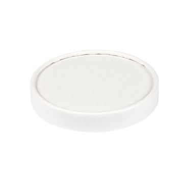 Tampa em Cartolina Branca 94mm para Copo de Gelado 20x50un