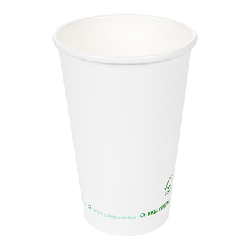 Copo de Carto para Bebidas 480ml 16oz Branco Plastic Free 20x50 un