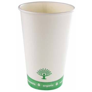 Copo de Carto para Bebidas 480ml 16oz Branco Plastic Free 20x50 un