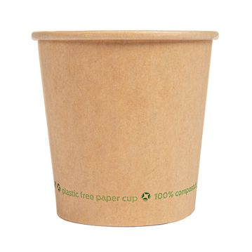 Copo de Carto para Bebidas 180ml 6oz Castanho Plastic Free 20x50 un