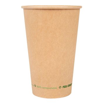 Copo de Carto para Bebidas 660ml 22oz Castanho Plastic Free 20x50 un