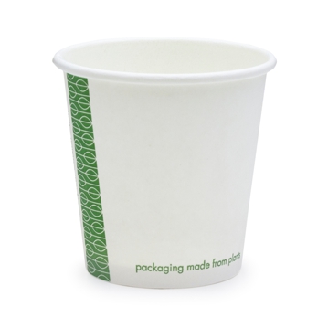 Copo de Carto+PLA para Bebidas Quentes 120ml 4oz Branco Vegware 20x50 un