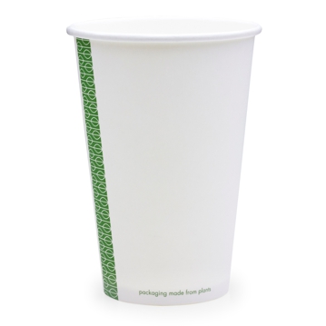 Copo de Carto+PLA para Bebidas Quentes 500ml 16oz Branco Vegware 20x50 un