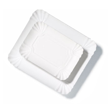 Travessa de Carto Dupla Espessura Branco para Pastelaria 160x220mm 6x100 un