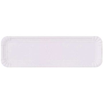 Travessa de Carto Comprida Cantos Rectos Branco 120x450mm 4x100 un