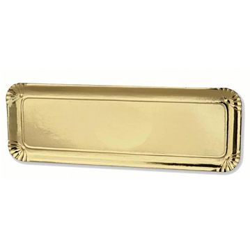 Travessa de Carto Comprida Cantos Rectos Dourado 120x450mm 4x100 un
