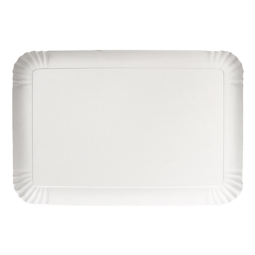 Bandeja de cartn estucado blanco para pastelera 280x360mm 100 uds
