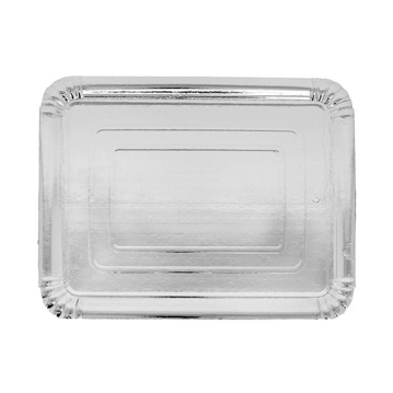 Travessa de Carto Prateado para Pastelaria 180x240mm 8x100 un