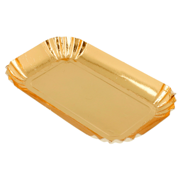 Travessa de Carto Dourado para Pastelaria 50x95mm 100 un