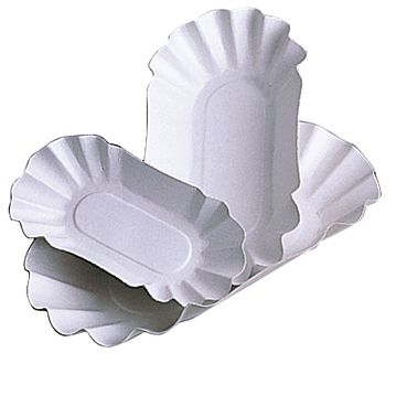 Barqueta Oval Carto Branco 140x80x30mm 8x250 un