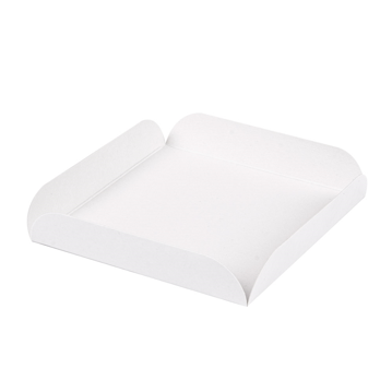 Bandeja Quadrada de Carto Branco com Pestanas Laterais 110x110x20mm 250 un