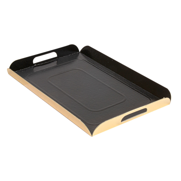 Bandeja de cartn de doble cara Negro / Dorada com Asas 190x280mm 100 uds